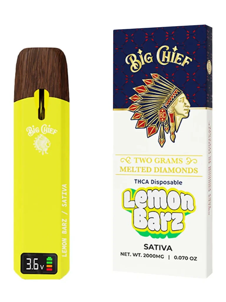 Lemon Barz Big Chief Melted Diamond THCA Disposable 2G